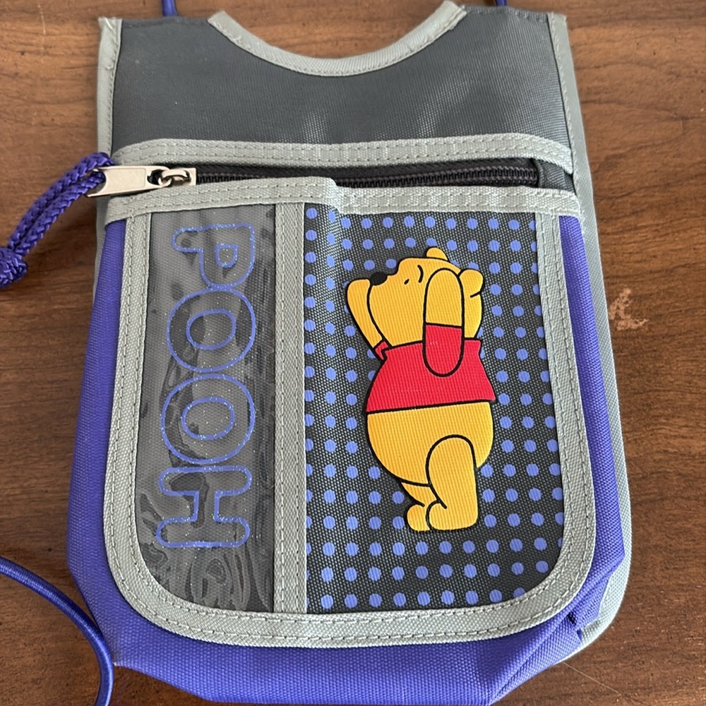 Disney Gray and Purple Pooh Crossbody Bag - Picture 2 of 4